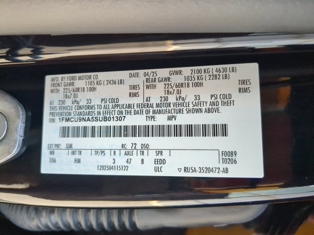 2025 Ford Escape ST-Line Select