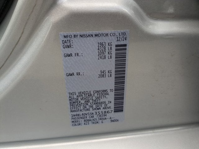 2025 Nissan Altima 2.5 SV