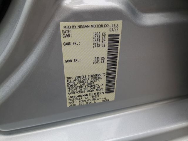 2022 Nissan Altima 2.5 SV