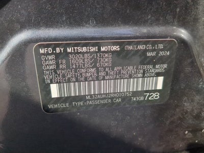 2024 Mitsubishi Mirage ES