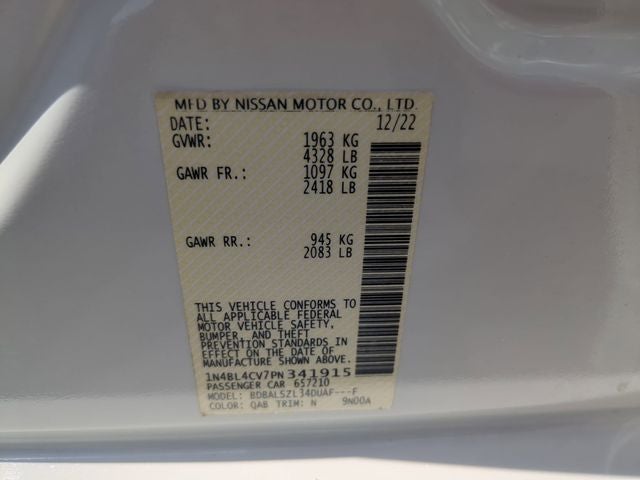 2023 Nissan Altima 2.5 SR