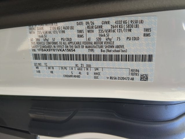2027 Ford Transit Commercial Passenger Van XL