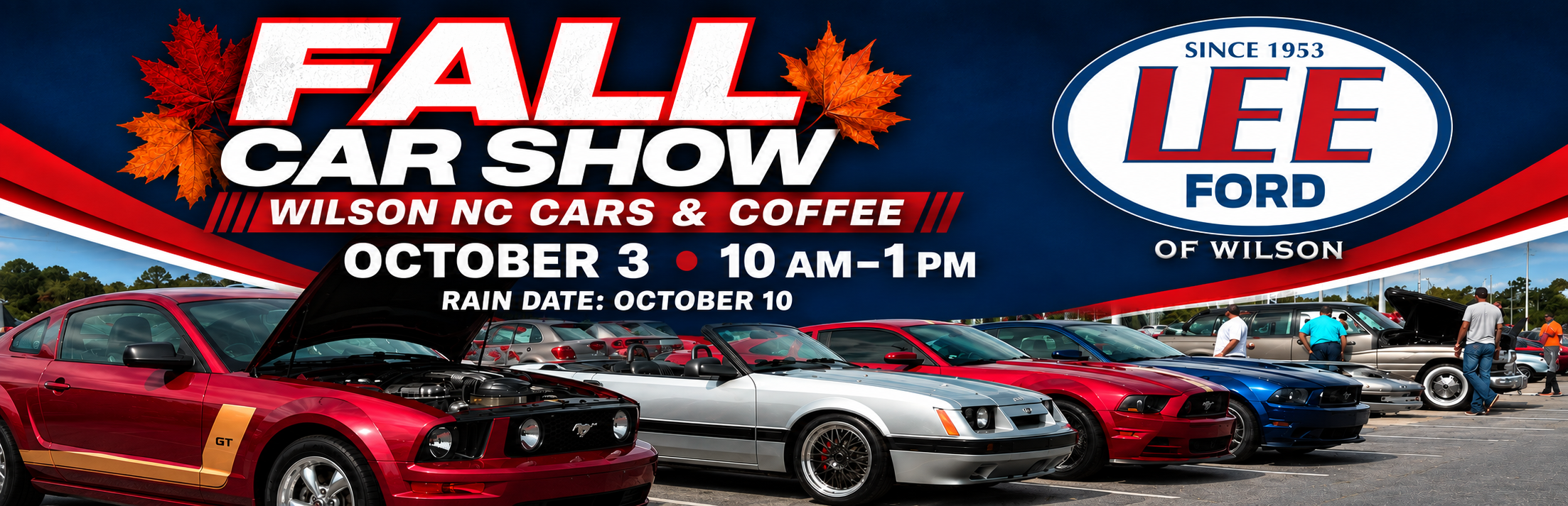 Wilson NC Cars and Coffee at Lee Ford of Wilson on October 3